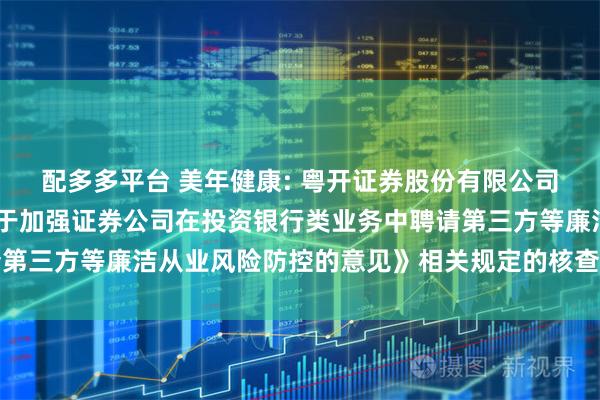配多多平台 美年健康: 粤开证券股份有限公司关于本次交易符合《关于加强证券公司在投资银行类业务中聘请第三方等廉洁从业风险防控的意见》相关规定的核查意见内容摘要