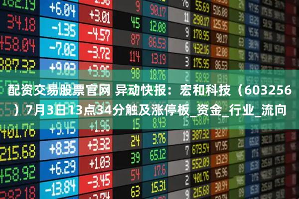 配资交易股票官网 异动快报：宏和科技（603256）7月3日13点34分触及涨停板_资金_行业_流向