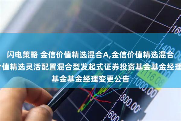 闪电策略 金信价值精选混合A,金信价值精选混合C: 金信价值精选灵活配置混合型发起式证券投资基金基金经理变更公告